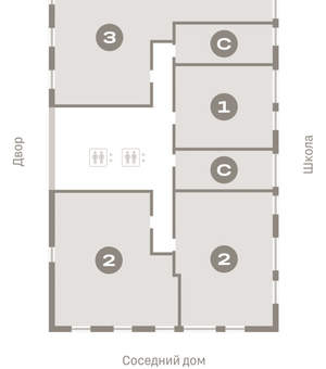 1-к квартира, вторичка, 50м2, 7/23 этаж