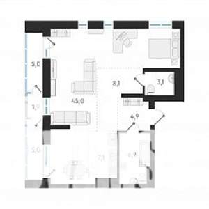 3-к квартира, вторичка, 75м2, 16/18 этаж