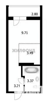 1-к квартира, вторичка, 19м2, 10/17 этаж