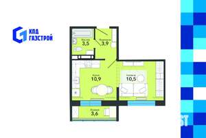 Студия квартира, вторичка, 32м2, 2/18 этаж