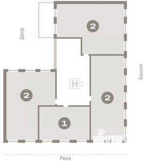 2-к квартира, вторичка, 110м2, 2/8 этаж