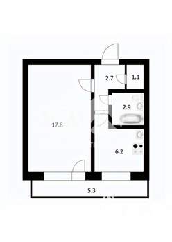 1-к квартира, вторичка, 31м2, 7/9 этаж