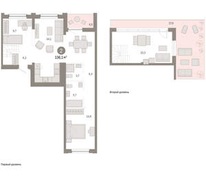 2-к квартира, вторичка, 136м2, 8/17 этаж