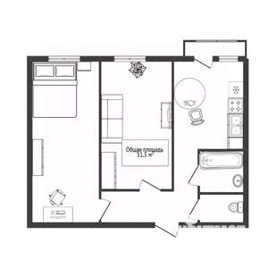 2-к квартира, вторичка, 52м2, 16/22 этаж