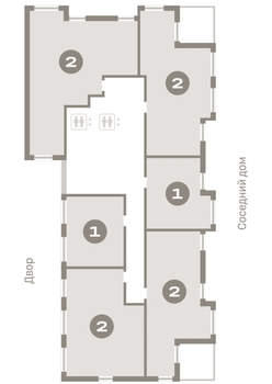 2-к квартира, вторичка, 74м2, 12/12 этаж