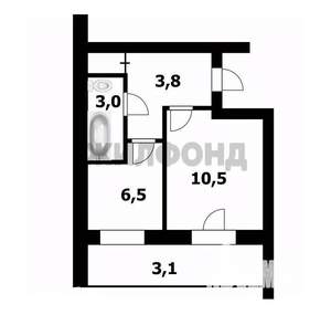 1-к квартира, вторичка, 25м2, 9/9 этаж