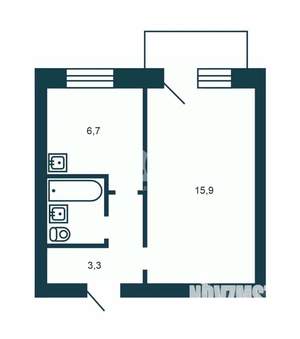 1-к квартира, вторичка, 29м2, 4/5 этаж