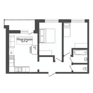 3-к квартира, вторичка, 57м2, 3/9 этаж