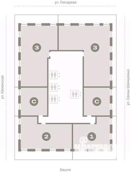 3-к квартира, вторичка, 159м2, 29/30 этаж