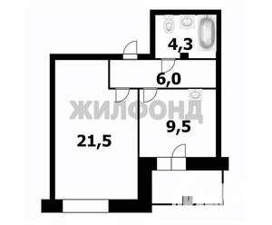 1-к квартира, вторичка, 41м2, 15/17 этаж