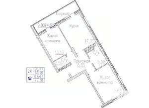 2-к квартира, строящийся дом, 72м2, 11/24 этаж