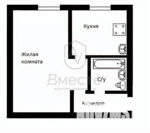 1-к квартира, вторичка, 30м2, 2/5 этаж