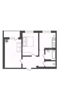 2-к квартира, вторичка, 46м2, 6/10 этаж