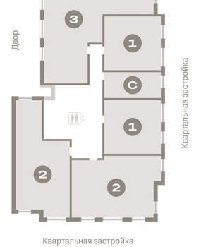 3-к квартира, вторичка, 89м2, 2/15 этаж