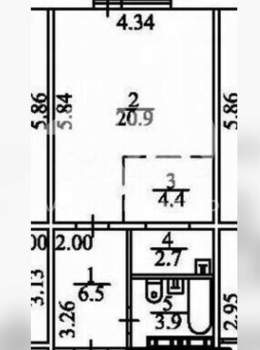 Студия квартира, вторичка, 40м2, 2/10 этаж