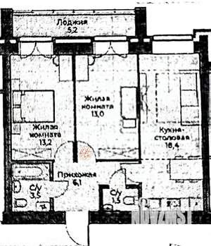 2-к квартира, вторичка, 56м2, 1/13 этаж