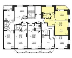2-к квартира, строящийся дом, 59м2, 4/10 этаж