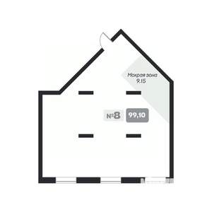 1-к квартира, вторичка, 99м2, 9/22 этаж