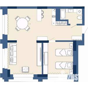 2-к квартира, вторичка, 56м2, 28/30 этаж