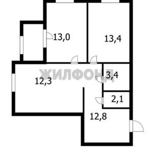 2-к квартира, вторичка, 57м2, 19/25 этаж