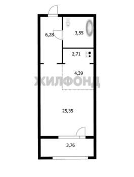 1-к квартира, вторичка, 38м2, 7/10 этаж