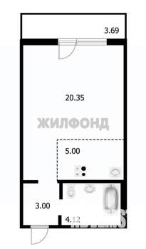 1-к квартира, вторичка, 34м2, 8/10 этаж