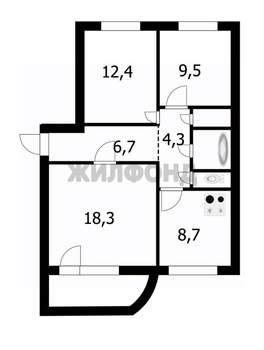 3-к квартира, вторичка, 65м2, 7/10 этаж