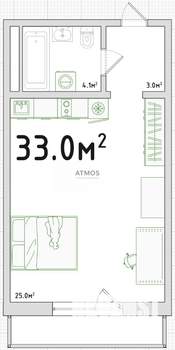 Студия квартира, вторичка, 32м2, 5/10 этаж