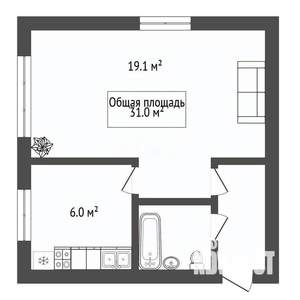 1-к квартира, вторичка, 31м2, 2/5 этаж