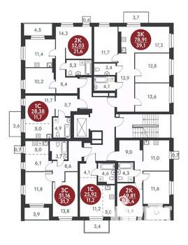 3-к квартира, вторичка, 79м2, 2/10 этаж