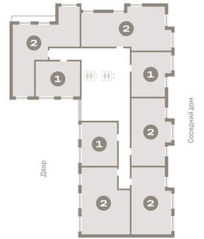 2-к квартира, вторичка, 73м2, 9/12 этаж