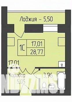 Студия квартира, строящийся дом, 29м2, 10/12 этаж