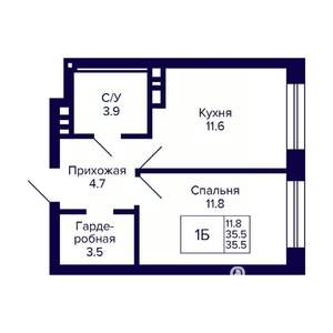 1-к квартира, вторичка, 36м2, 10/20 этаж