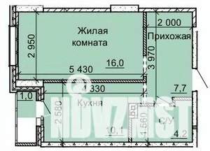 1-к квартира, вторичка, 39м2, 10/16 этаж