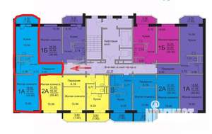 1-к квартира, вторичка, 47м2, 9/18 этаж