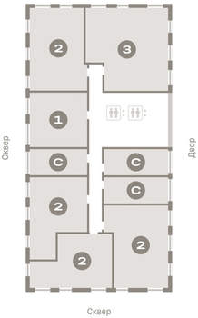 2-к квартира, вторичка, 70м2, 13/17 этаж