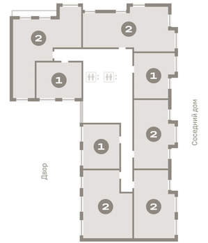 2-к квартира, вторичка, 63м2, 8/12 этаж