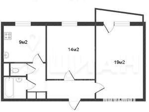 2-к квартира, вторичка, 53м2, 4/9 этаж