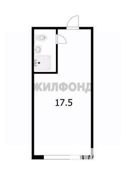 1-к квартира, вторичка, 18м2, 1/5 этаж