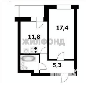 1-к квартира, вторичка, 39м2, 4/15 этаж