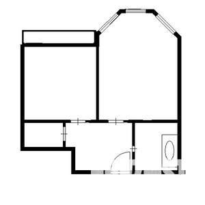 1-к квартира, вторичка, 45м2, 1/10 этаж