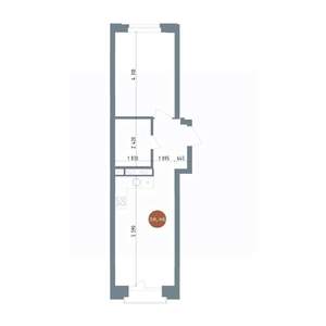 1-к квартира, вторичка, 38м2, 9/9 этаж