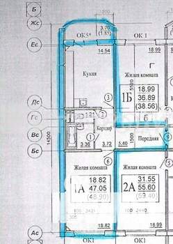 1-к квартира, вторичка, 47м2, 9/18 этаж