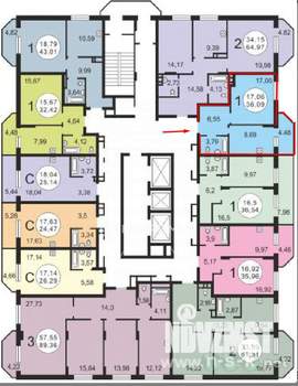 1-к квартира, вторичка, 36м2, 6/25 этаж