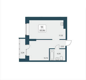 1-к квартира, вторичка, 39м2, 24/25 этаж
