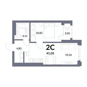 2-к квартира, вторичка, 40м2, 21/30 этаж