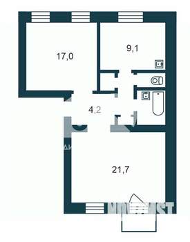 2-к квартира, вторичка, 56м2, 12/18 этаж