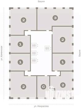 2-к квартира, вторичка, 85м2, 16/30 этаж