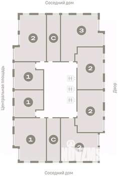 2-к квартира, вторичка, 71м2, 12/23 этаж