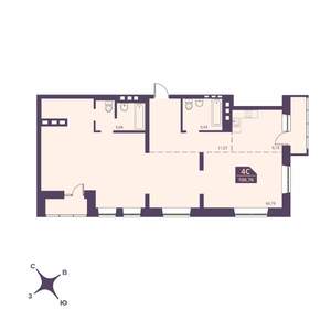 4-к квартира, вторичка, 104м2, 24/24 этаж